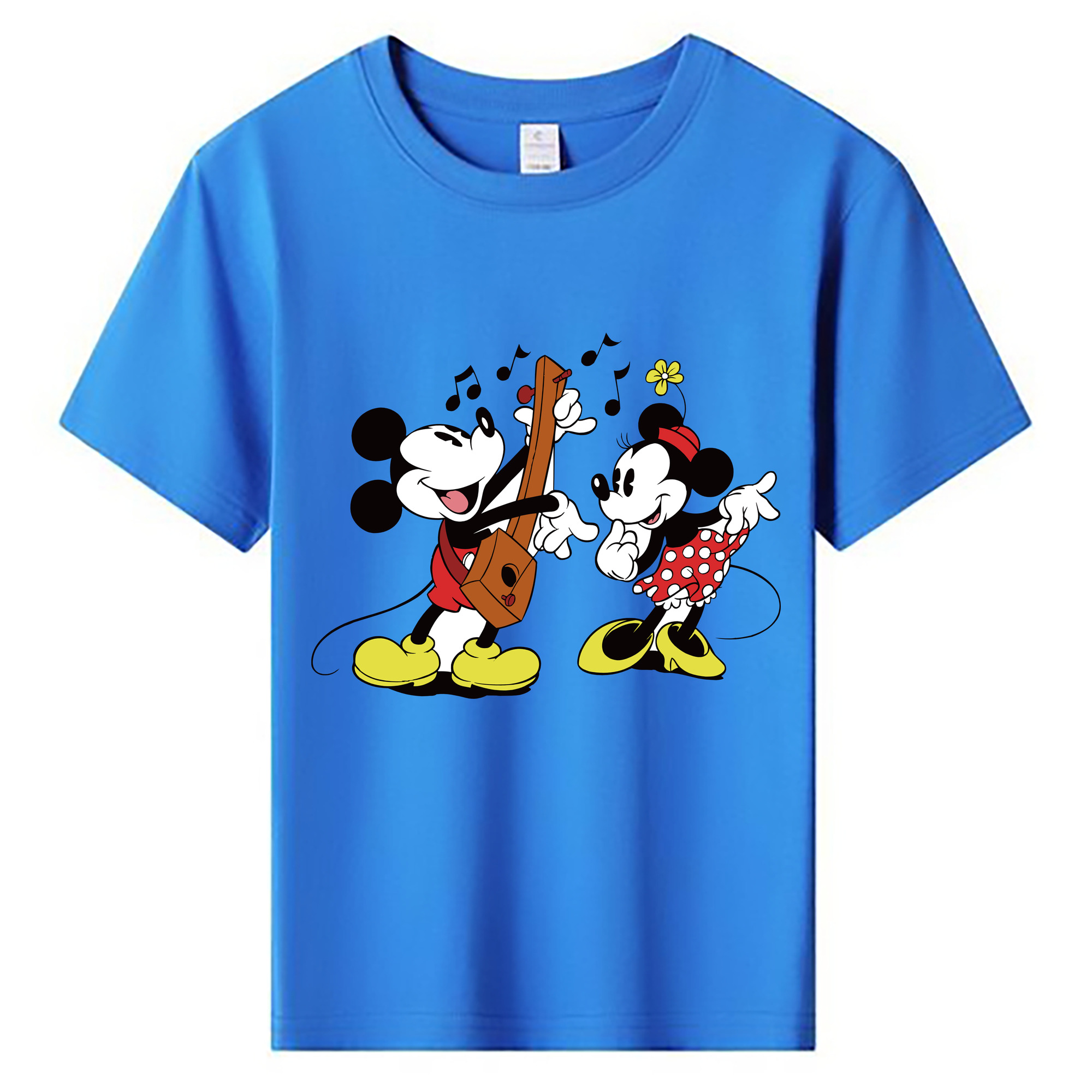 ミッキーマウス Mickey Mouse 綿100％キッズTシャツ（フロントプリント）